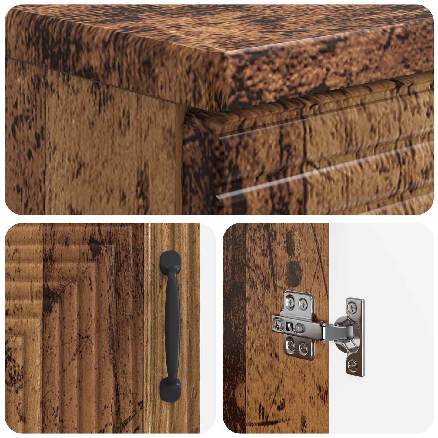 vidaXL 2 Piece Bathroom Cabinet Set HAARLEM Old Wood Engineered Wood