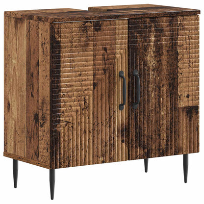vidaXL 2 Piece Bathroom Cabinet Set HAARLEM Old Wood Engineered Wood