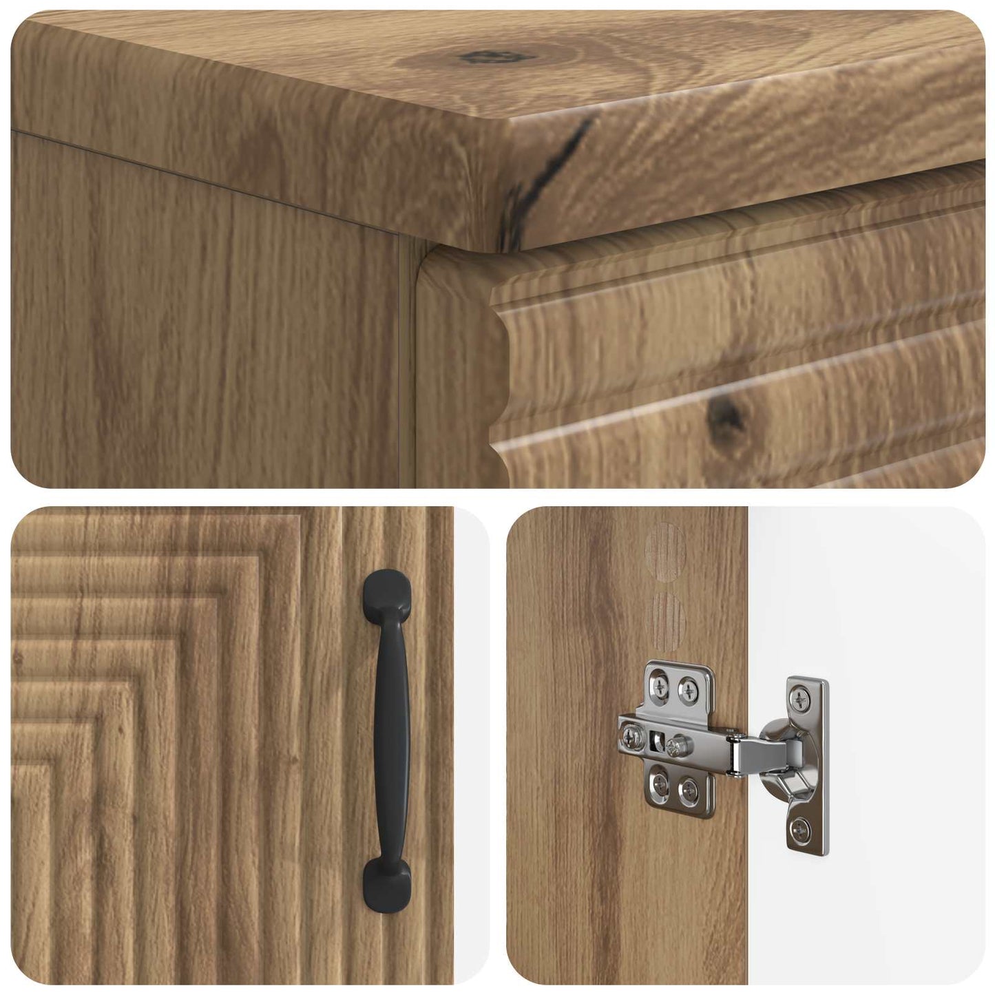 vidaXL 2 Piece Bathroom Cabinet Set HAARLEM Artisan Oak