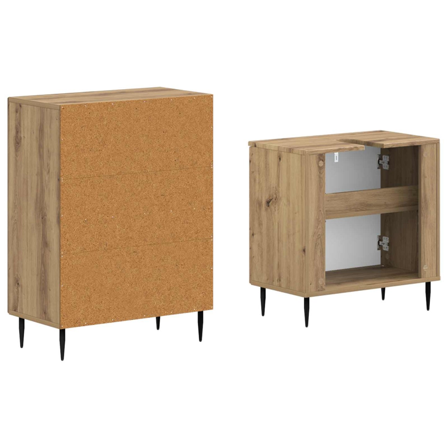 vidaXL 2 Piece Bathroom Cabinet Set HAARLEM Artisan Oak