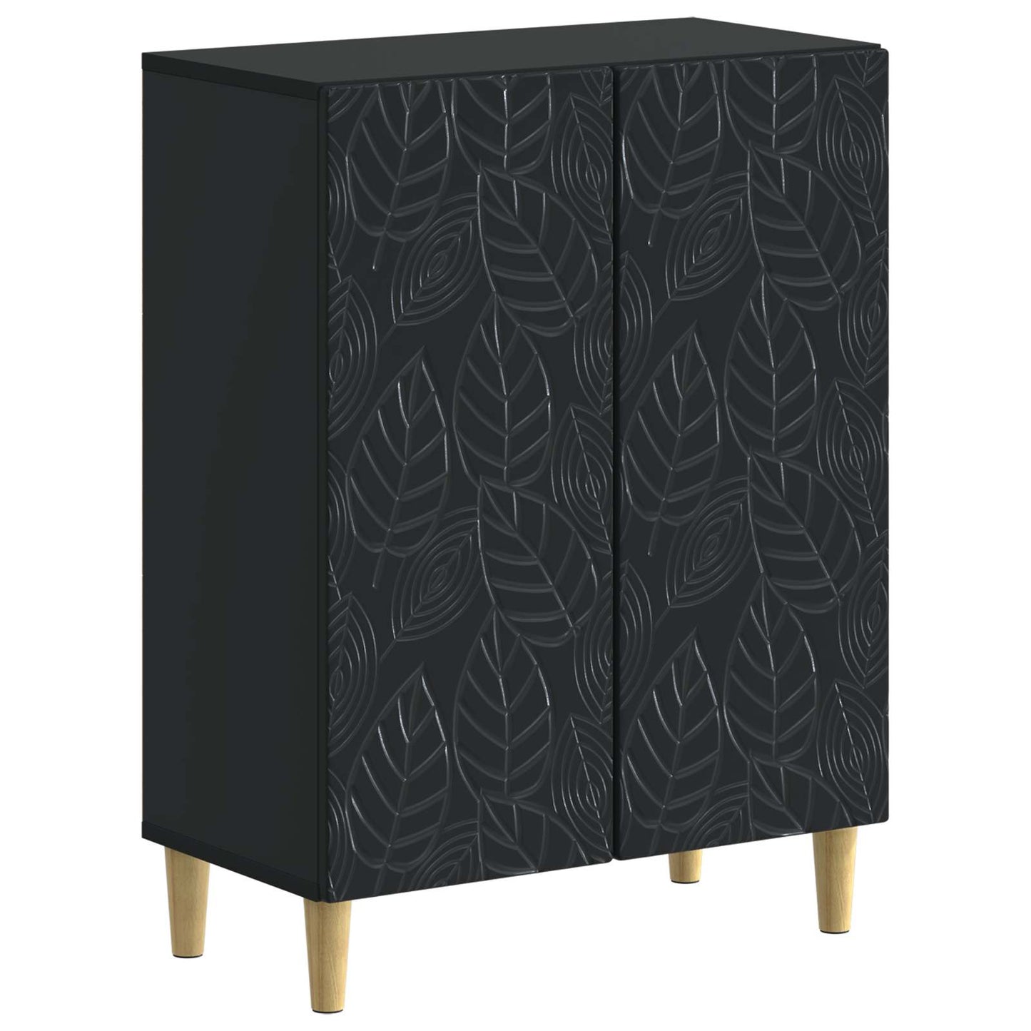vidaXL 2 Piece Bathroom Cabinet Set DELFT Black Engineered Wood