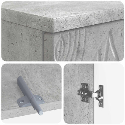 vidaXL 2 Piece Bathroom Cabinet Set DELFT Concrete Grey