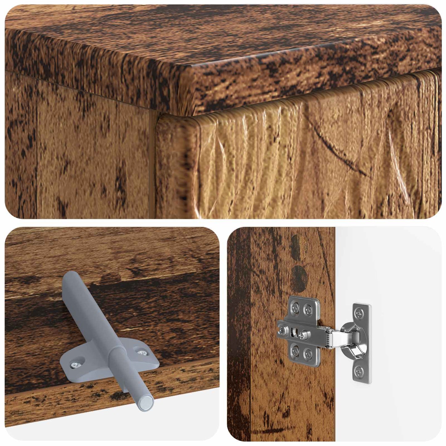 vidaXL 2 Piece Bathroom Cabinet Set DELFT Old Wood Engineered Wood