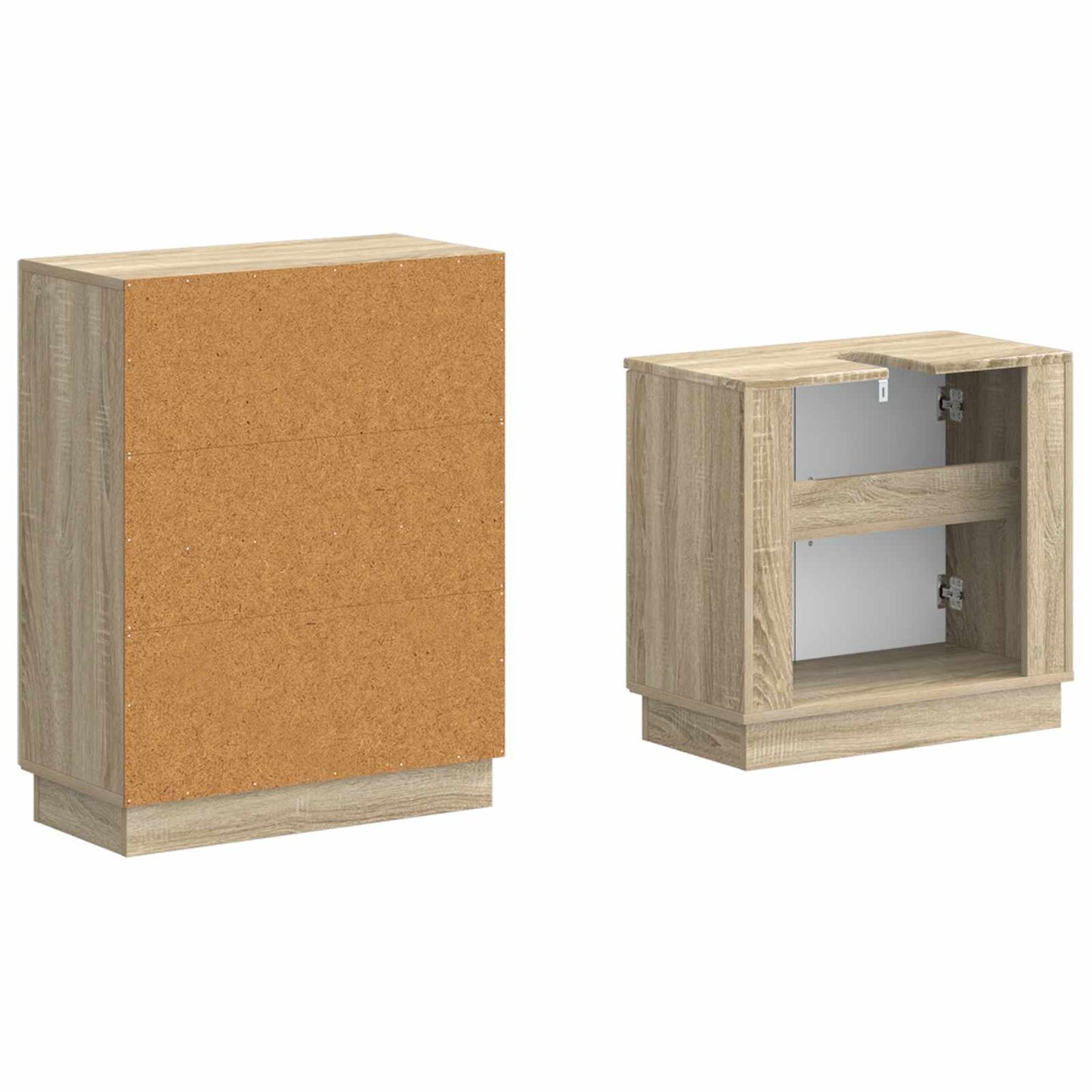 vidaXL 2 Piece Bathroom Cabinet Set HOORN Sonoma Oak Engineered Wood