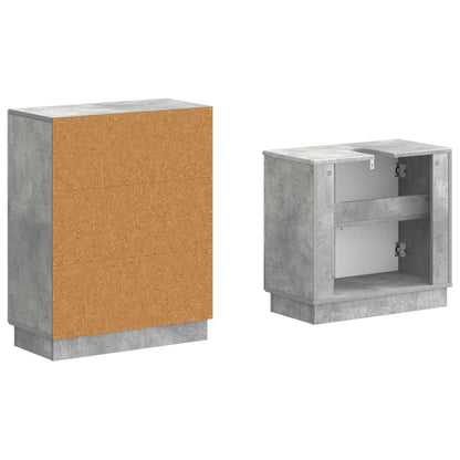 vidaXL 2 Piece Bathroom Cabinet Set HOORN Concrete Grey