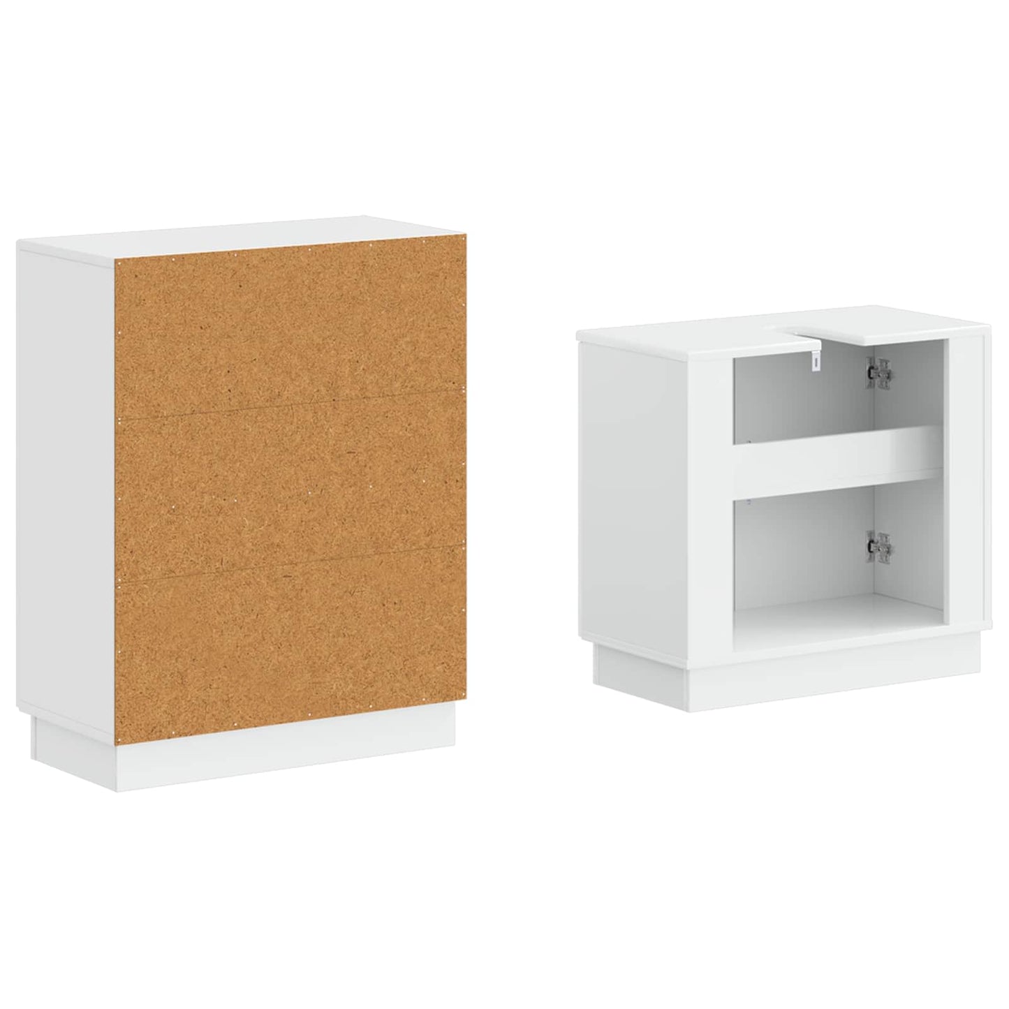 vidaXL 2 Piece Bathroom Cabinet Set HOORN High Gloss White