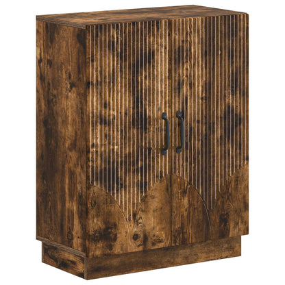 vidaXL 2 Piece Bathroom Cabinet Set HOORN Smoked Oak Engineered Wood