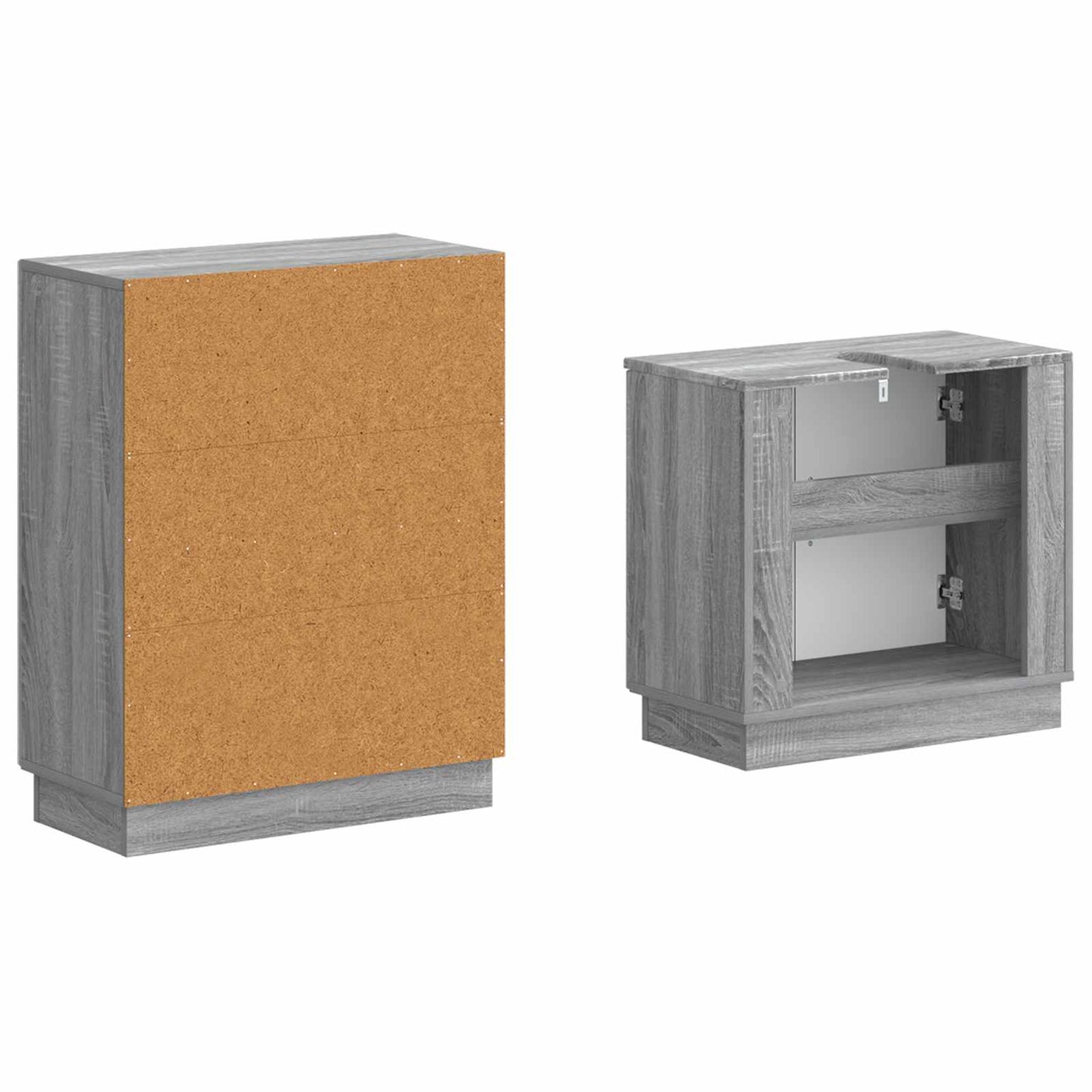 vidaXL 2 Piece Bathroom Cabinet Set HOORN Grey Sonoma Engineered Wood