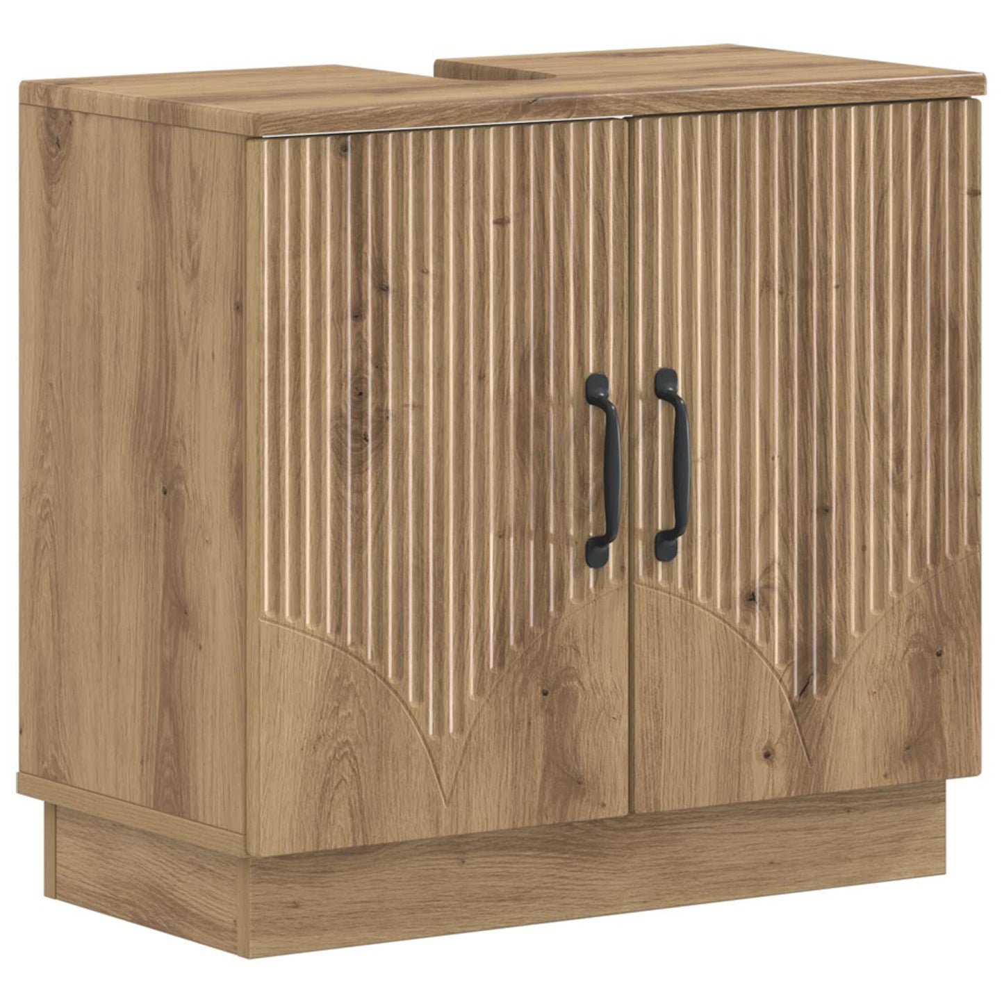 vidaXL 2 Piece Bathroom Cabinet Set HOORN Artisan Oak Engineered Wood