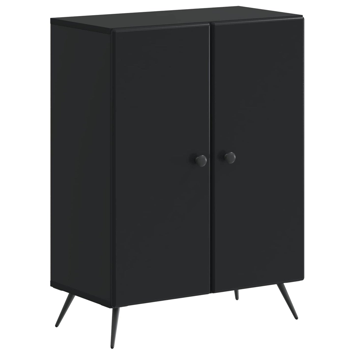 vidaXL 2 Piece Bathroom Cabinet Set BREDA Black Engineered Wood