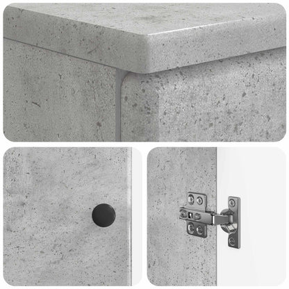 vidaXL 2 Piece Bathroom Cabinet Set BREDA Concrete Grey