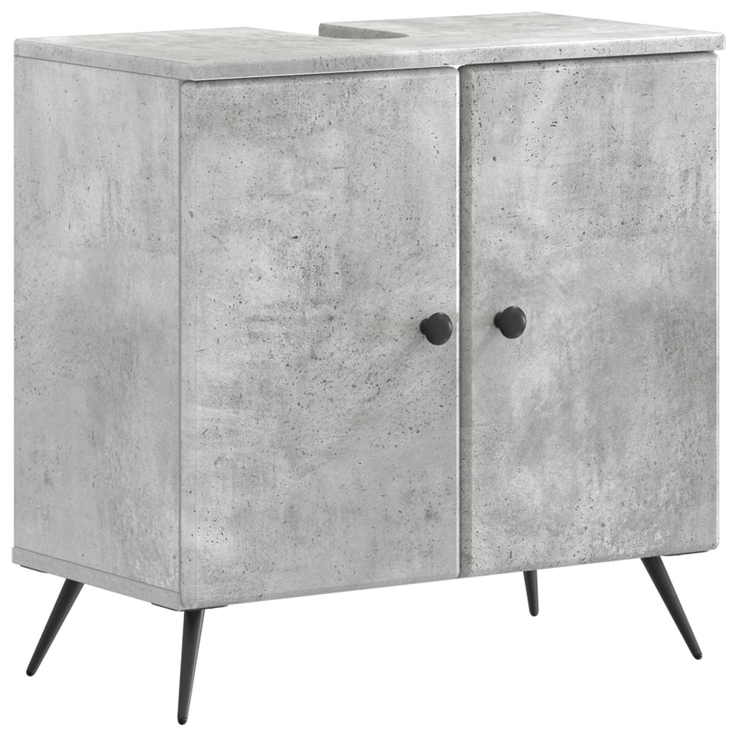 vidaXL 2 Piece Bathroom Cabinet Set BREDA Concrete Grey