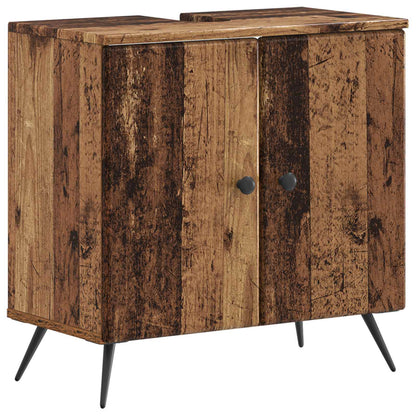 vidaXL 2 Piece Bathroom Cabinet Set BREDA Old Wood Engineered Wood
