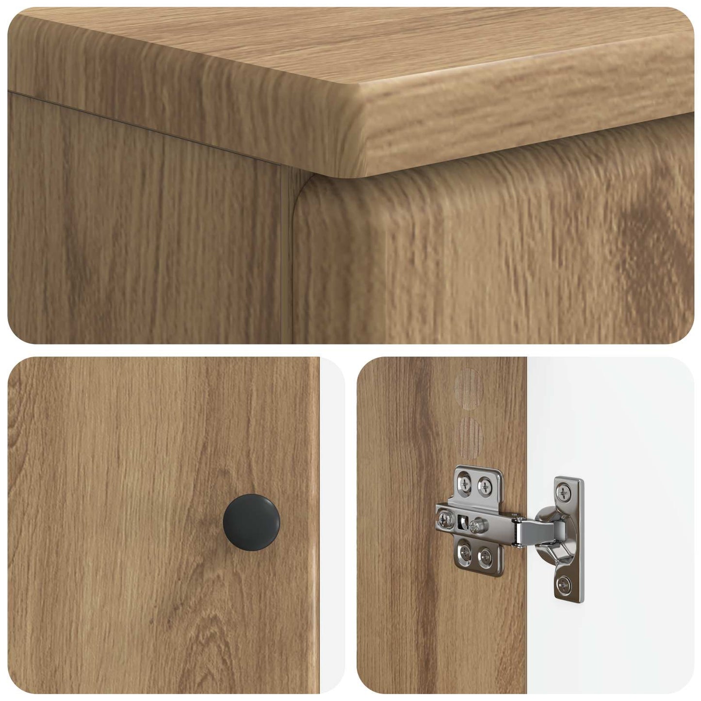 vidaXL 2 Piece Bathroom Cabinet Set BREDA Artisan Oak Engineered Wood