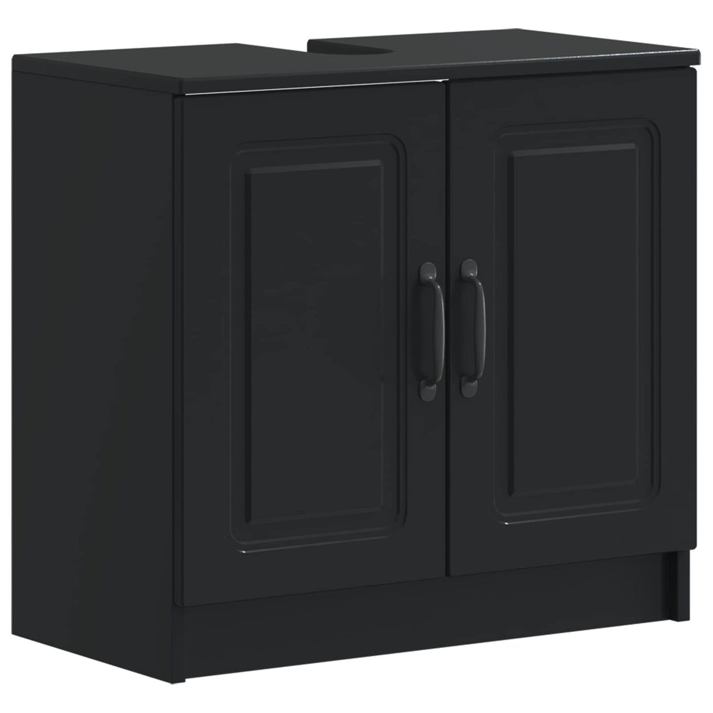 vidaXL 2 Piece Bathroom Cabinet Set UTRECHT Black Engineered Wood