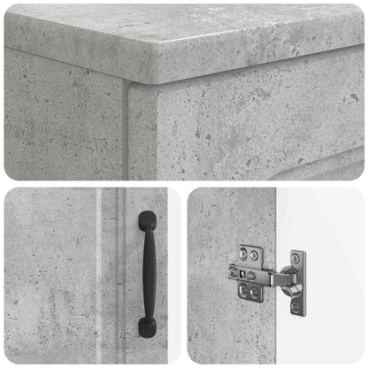 vidaXL 2 Piece Bathroom Cabinet Set UTRECHT Concrete Grey