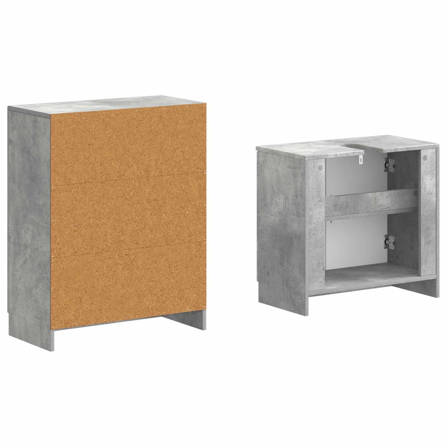 vidaXL 2 Piece Bathroom Cabinet Set UTRECHT Concrete Grey