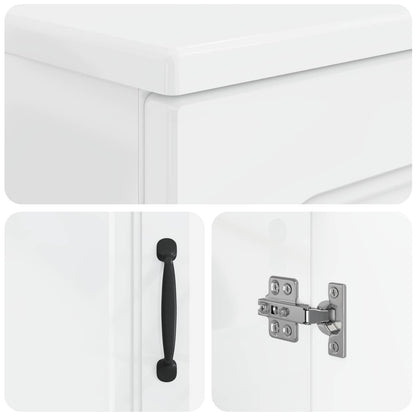 vidaXL 2 Piece Bathroom Cabinet Set UTRECHT High Gloss White