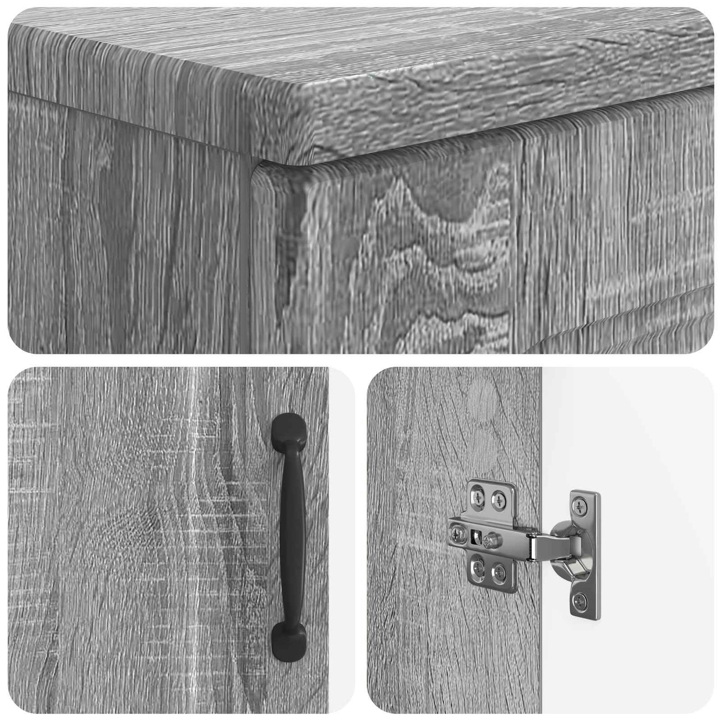 vidaXL 2 Piece Bathroom Cabinet Set UTRECHT Grey Sonoma