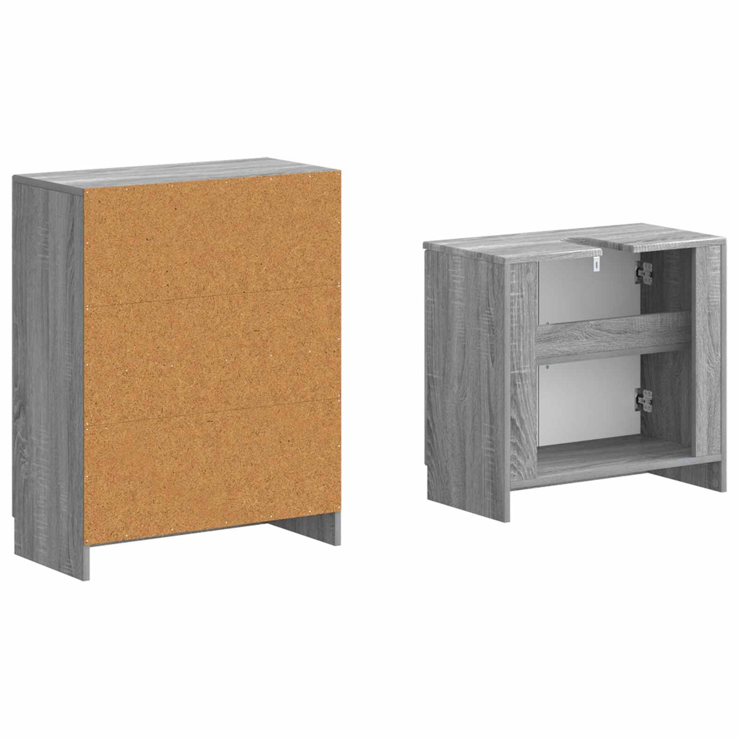 vidaXL 2 Piece Bathroom Cabinet Set UTRECHT Grey Sonoma