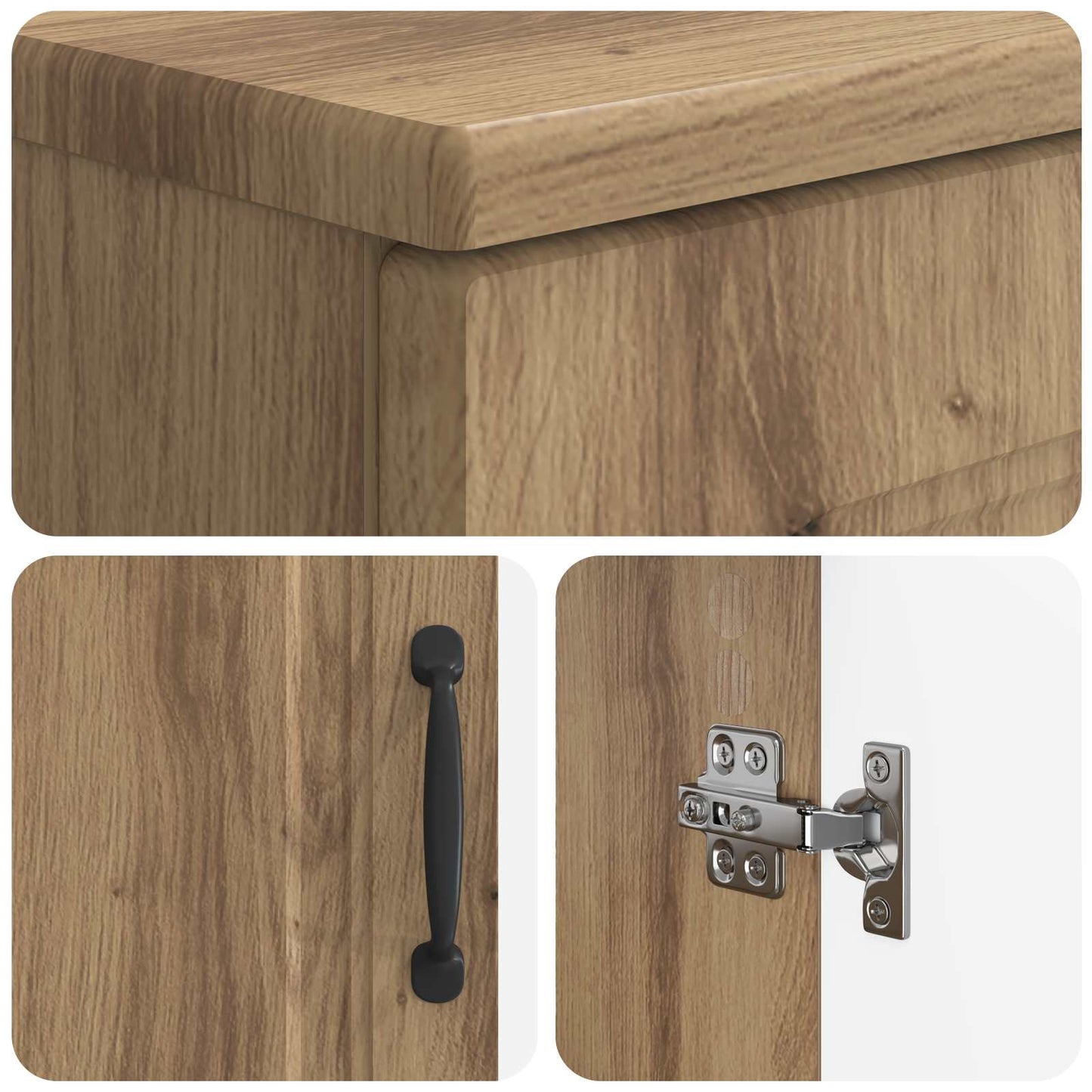 vidaXL 2 Piece Bathroom Cabinet Set UTRECHT Artisan Oak