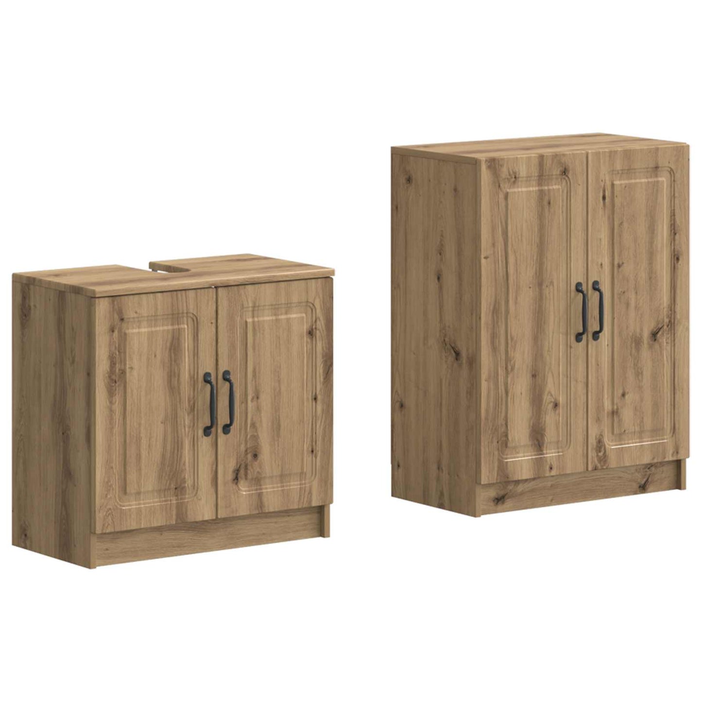 vidaXL 2 Piece Bathroom Cabinet Set UTRECHT Artisan Oak