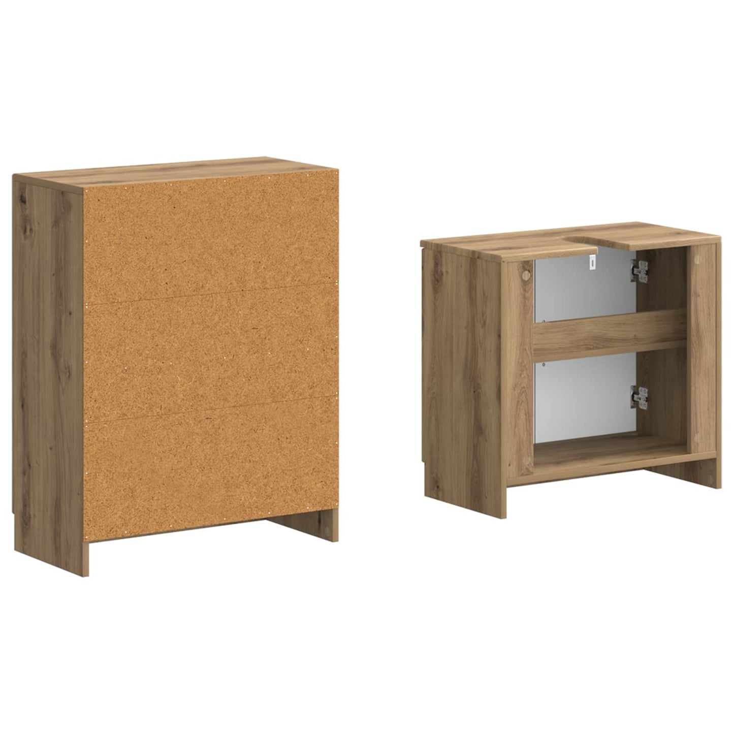 vidaXL 2 Piece Bathroom Cabinet Set UTRECHT Artisan Oak