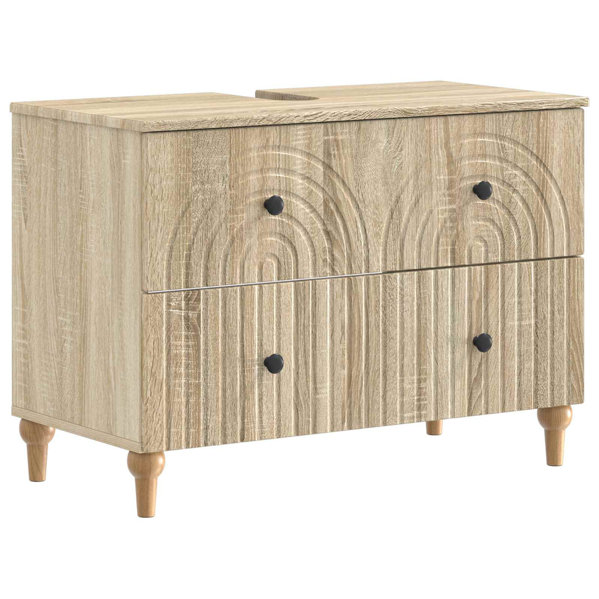 vidaXL 2 Piece Bathroom Cabinet Set ALKMAAR Sonoma Oak Engineered Wood