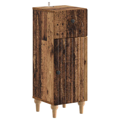 vidaXL 2 Piece Bathroom Cabinet Set ALKMAAR Old Wood Engineered Wood