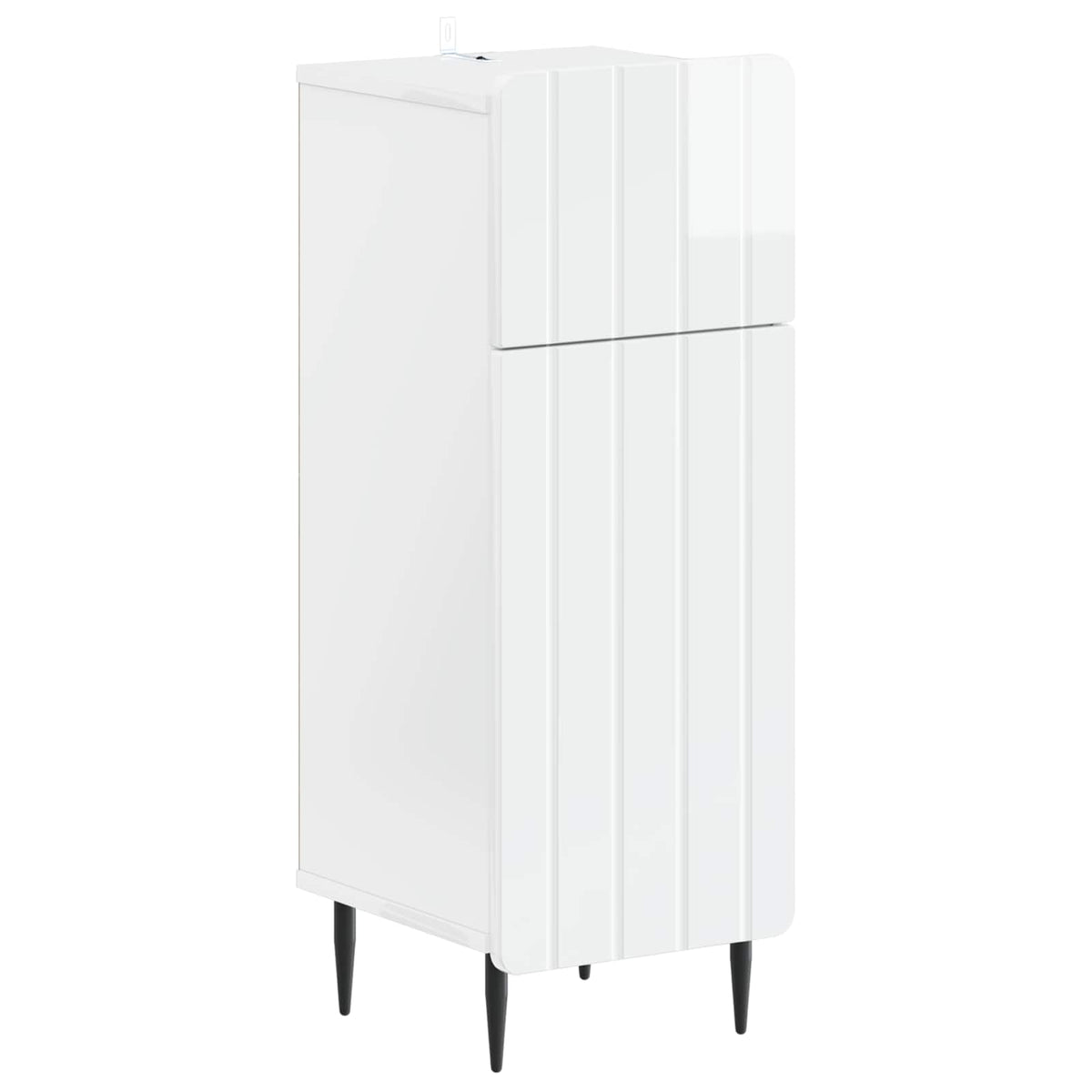 vidaXL 2 Piece Bathroom Cabinet Set ZWOLLE High Gloss White