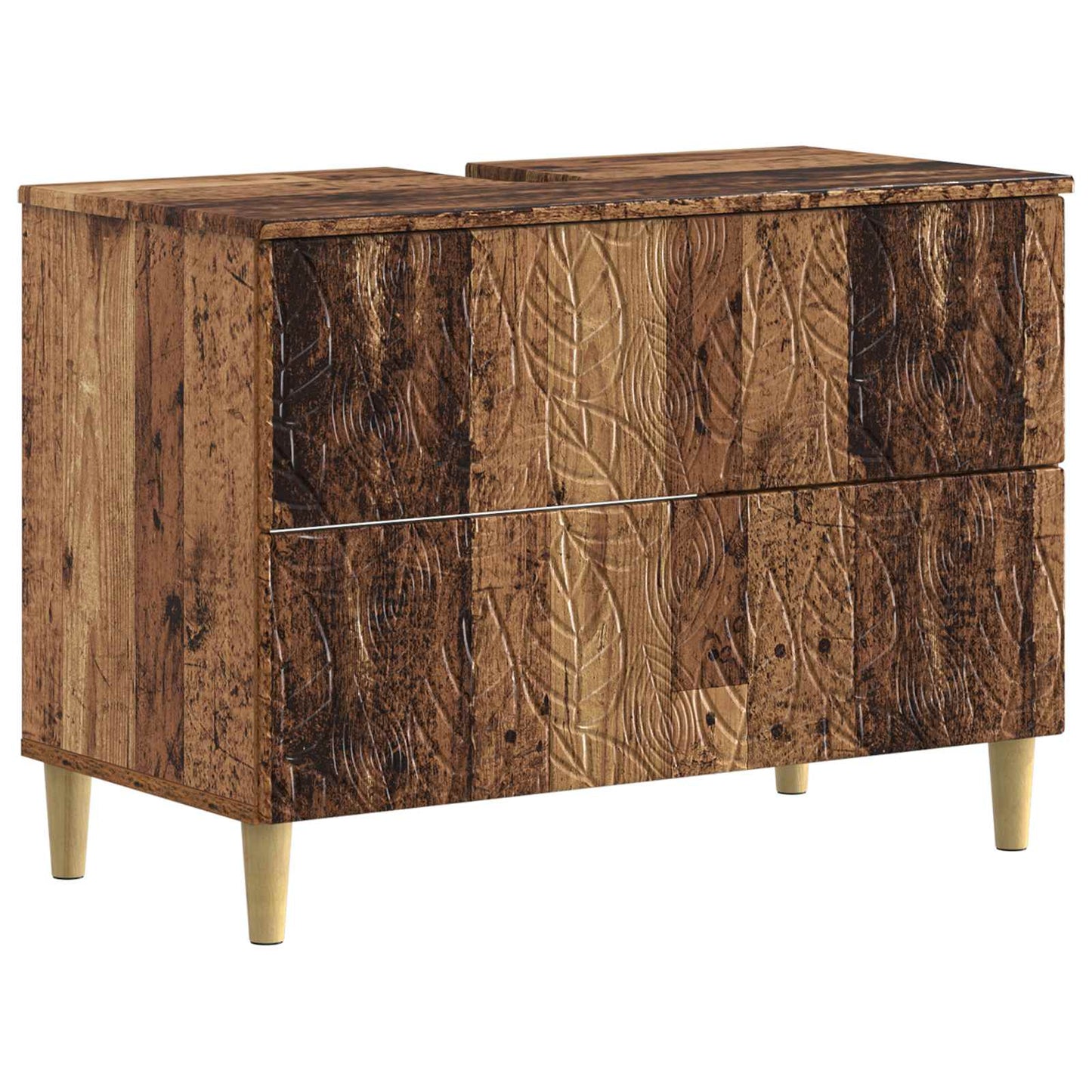 vidaXL 2 Piece Bathroom Cabinet Set DELFT Old Wood Engineered Wood