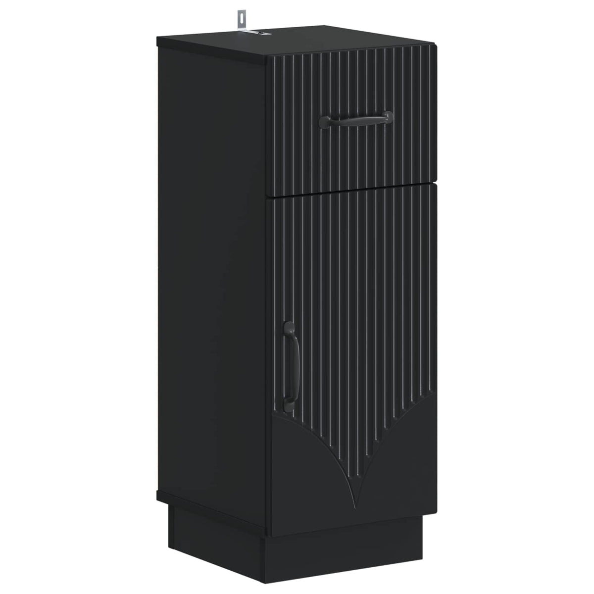 vidaXL 2 Piece Bathroom Cabinet Set HOORN Black Engineered Wood