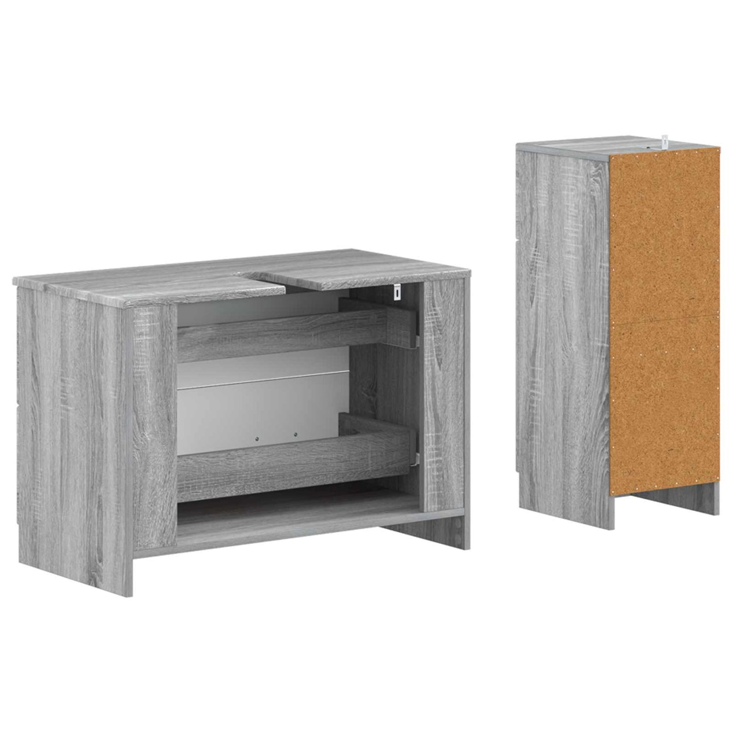 vidaXL 2 Piece Bathroom Cabinet Set UTRECHT Grey Sonoma