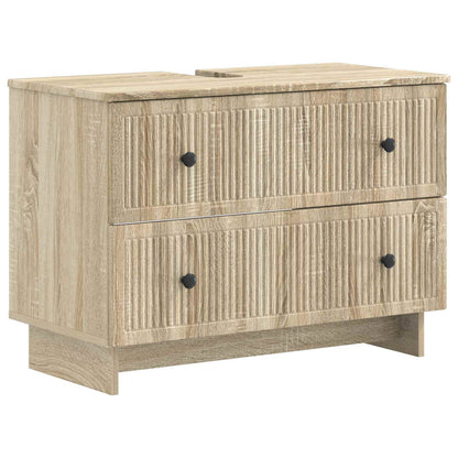 vidaXL 3 Piece Bathroom Cabinet Set EDE Sonoma Oak Engineered Wood