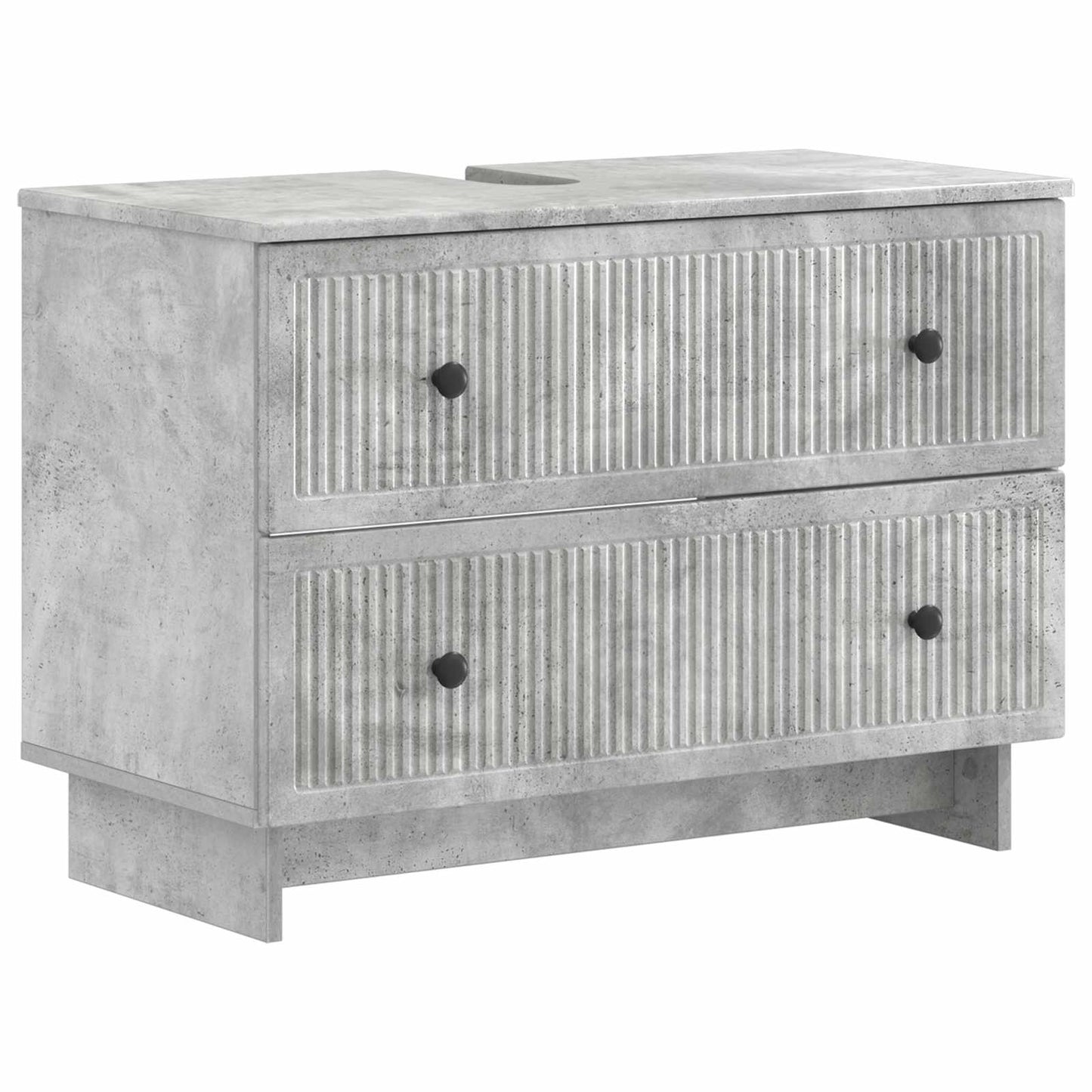 vidaXL 3 Piece Bathroom Cabinet Set EDE Concrete Grey Engineered Wood