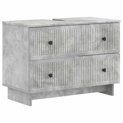 vidaXL 3 Piece Bathroom Cabinet Set EDE Concrete Grey Engineered Wood