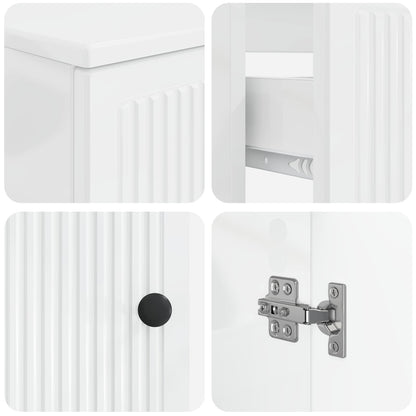 vidaXL 3 Piece Bathroom Cabinet Set EDE High Gloss White