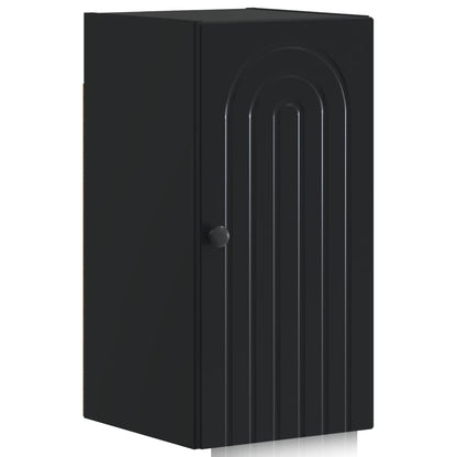 vidaXL 3 Piece Bathroom Cabinet Set ALKMAAR Black Engineered Wood