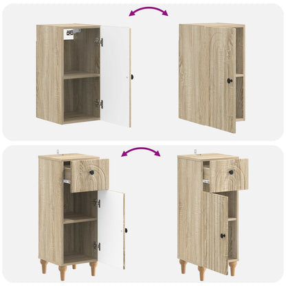 vidaXL 3 Piece Bathroom Cabinet Set ALKMAAR Sonoma Oak Engineered Wood