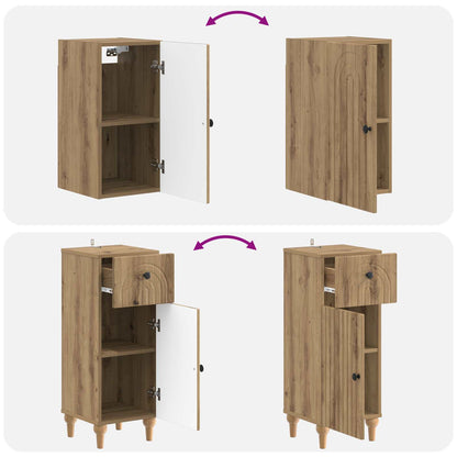 vidaXL 3 Piece Bathroom Cabinet Set ALKMAAR Artisan Oak