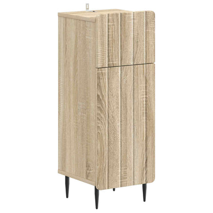 vidaXL 3 Piece Bathroom Cabinet Set ZWOLLE Sonoma Oak Engineered Wood