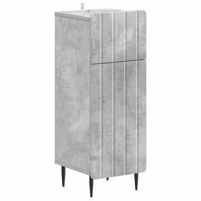 vidaXL 3 Piece Bathroom Cabinet Set ZWOLLE Concrete Grey