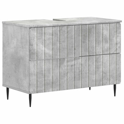vidaXL 3 Piece Bathroom Cabinet Set ZWOLLE Concrete Grey