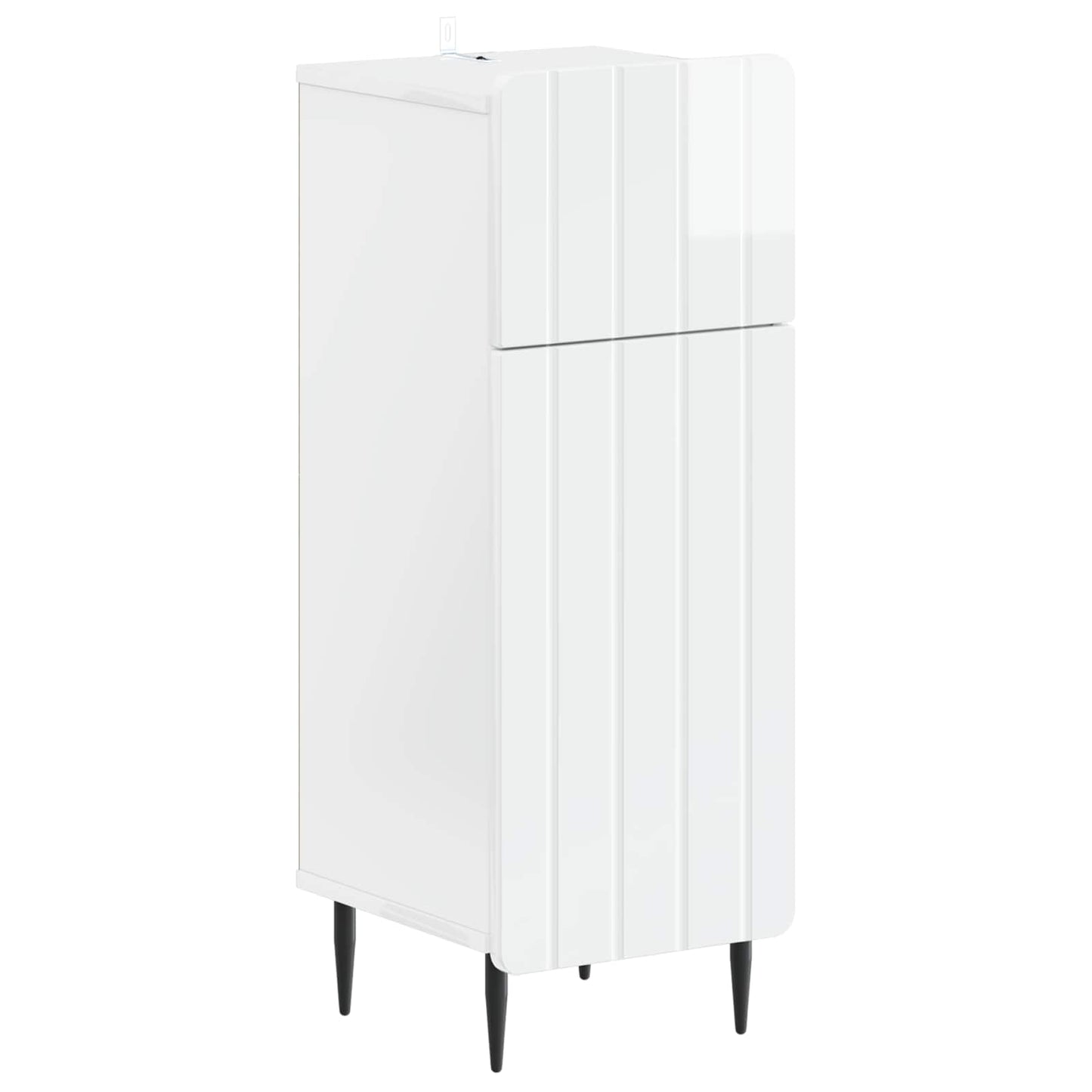 vidaXL 3 Piece Bathroom Cabinet Set ZWOLLE High Gloss White