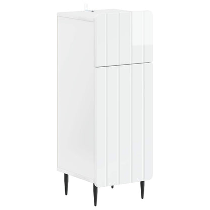 vidaXL 3 Piece Bathroom Cabinet Set ZWOLLE High Gloss White