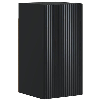 vidaXL 3 Piece Bathroom Cabinet Set ARNHEM Black Engineered Wood