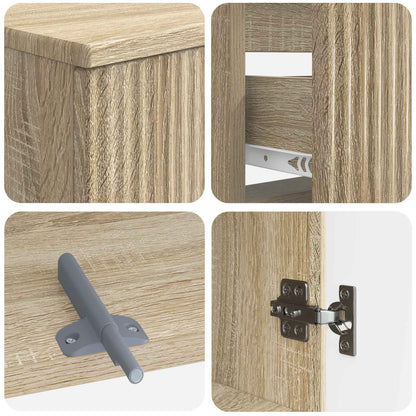 vidaXL 3 Piece Bathroom Cabinet Set ARNHEM Sonoma Oak Engineered Wood