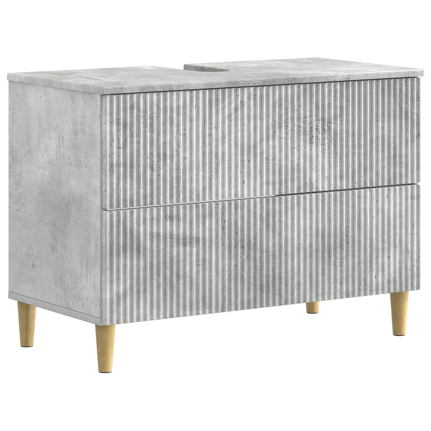 vidaXL 3 Piece Bathroom Cabinet Set ARNHEM Concrete Grey