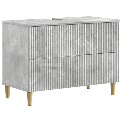 vidaXL 3 Piece Bathroom Cabinet Set ARNHEM Concrete Grey