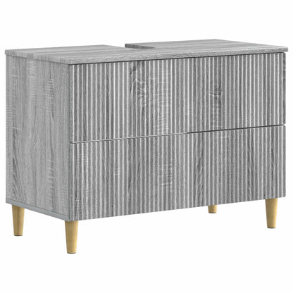 vidaXL 3 Piece Bathroom Cabinet Set ARNHEM Grey Sonoma Engineered Wood